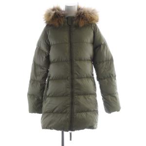 Kappa ダウンジャケット フーディー ラクーンファー アウター 40 カーキ MFN-1001R /RO