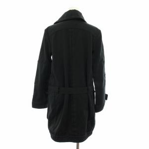 BALENCIAGA トレンチコート アウター ミドル リボンベルト 38 黒 ブラック 180730 /YT