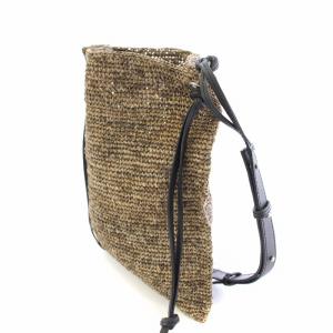 TODAYFUL ラフィアショルダーバッグ 編み込み バイカラー 茶 ブラウン 黒 ブラック /BB