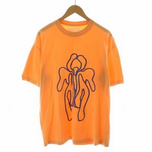 キャピタル CAPITAL FLOWER S/S TEE Tシャツ 半袖 プリント L オレンジ 24SS-L1-01