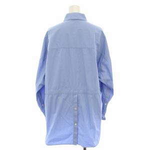 PHEENY スタンダードオーバーシャツ standard over shirt ブラウス 長袖 F 水色 ライトブルー