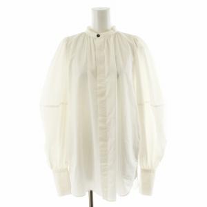 23AW T/C BALLOON SLEEVE SHIRT シャツ ブラウス 長袖 2 白 ホワイト 232-15203