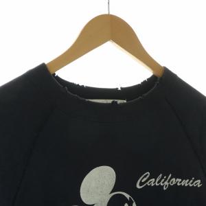 Ron Herman ディズニー Disney USED加工ミッキープリントスウェット トレーナー プルオーバー M ネイビー