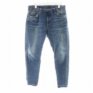 × サート SURT イージーデニムパンツ ジーンズ ダメージ加工 L 水色 ライトブルー MXSR01M