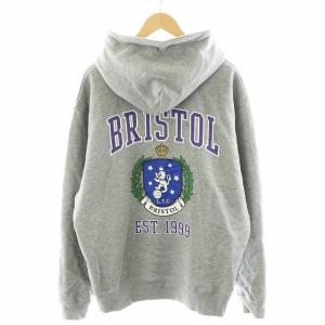 F.C.Real Bristol LAUREL TEAM HOODIE パーカー プルオーバー ロゴ プリント XL グレー FCRB-232077
