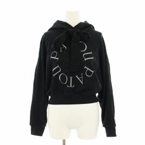 23AW クロップドメダリオンロゴフーディー プルオーバーパーカー XS ブラック