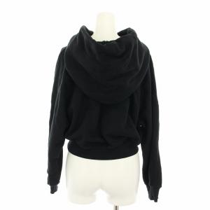 PATOU 23AW クロップドメダリオンロゴフーディー プルオーバーパーカー XS ブラック