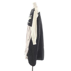 J&M DAVIDSON シャツワンピース パッチワーク ロング 長袖 総柄 4 マルチカラー 08861-20377P /NQ
