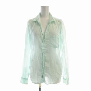 シャツ ブラウス シアー 長袖 XS 黄緑 411070195-1110 /EE