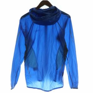 mont-bell EXライト ウインドパーカ フーディー ロゴ プリント 長袖 XS 青 ブルー 1103239 /RO