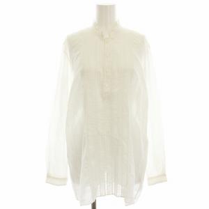 スタンドカラーシャツ ブラウス レース 長袖 3 白 ホワイト 5093040 /HN