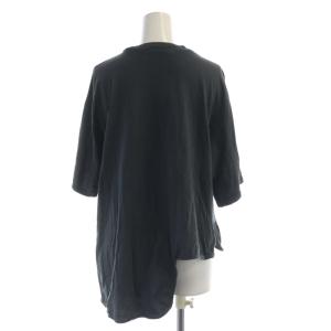 nagonstans 23AW Boatneck Pullover Tシャツ カットソー 変形 アシメ クルーネック 半袖 M