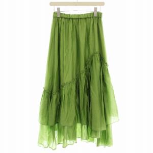 Diagram GRACE CONTINENTAL 22SS フレアスカート ロング スカート 36 黄緑 グリーン /G