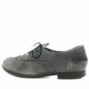 BIRKENSTOCK Laramie Low ララミー ロー スエード レザーシューズ ウイングチップ 37 24cm グレー