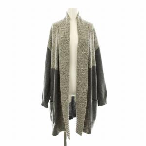 カーディガン コーディガン ミドル丈 トッパー カシミヤ ウール混 S グレー 534606430700