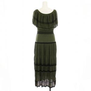 Diagram GRACE CONTINENTAL 21SS ニット ワンピース ロング レース 刺繍 カーキ 03212 33091-00 /YM