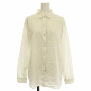 シャツ NRW11953 長袖 ブラウス スナップボタン L 白 ホワイト /G