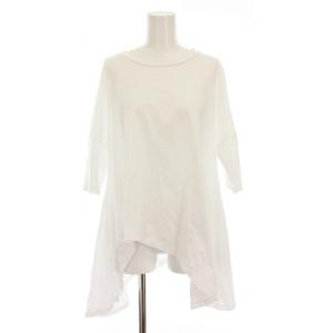 Tシャツ カットソー アシンメトリー 半袖 38 白 300AA280-0150 /YM