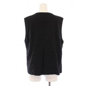SLOBE IENA 24SS リネン混ジレ ベスト ジャケット F 黒 24010912404020 /BM