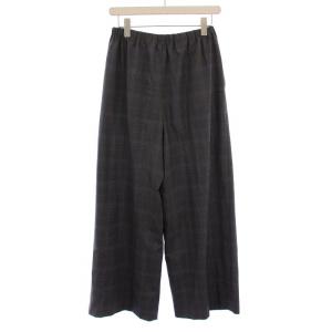 ENFOLD グレンチェックワイドパンツ イージーパンツ ウール 38 グレー 300BA631-1840 /BM