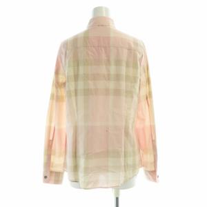 BURBERRY LONDON シャツ ブラウス チェック 長袖 38 ピンク ベージュ B1M26-529-12 /RO