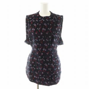 22AW フラワー ジャガード ベスト FLORAL JACQUARD VEST 花柄 1 黒 ブラック