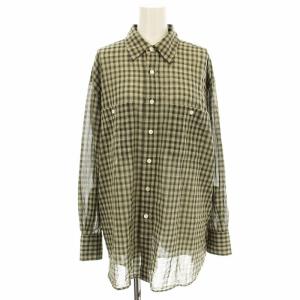 24SS コットンボイルチェックシャツ 24-050-200-3110 長袖 ブラウス F グレー /G