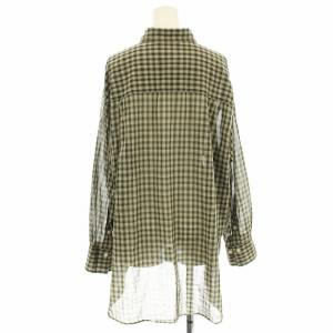 Spick&Span 24SS コットンボイルチェックシャツ 24-050-200-3110 長袖 ブラウス F グレー /G