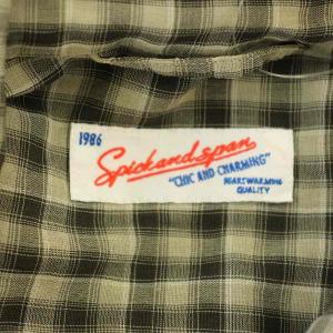 Spick&Span 24SS コットンボイルチェックシャツ 24-050-200-3110 長袖 ブラウス F グレー /G