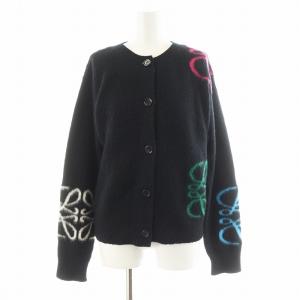 22AW アナグラム インターシャ ウール カーディガン S ブラック S359Y16K23