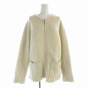 カーディガン ニット ジップアップ 長袖 M 白 ホワイト 260800071 /EE