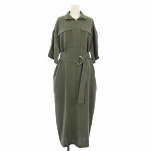 23SS HALF ZIP MILITARY ONE PIECE ワンピース ロング 半袖 ベルト 1