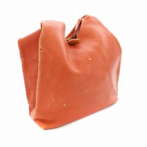 HENRY BEGUELIN カノッティーナ CANOTTINA ハンドバッグ トートバッグ レザー 刺繍 オレンジ /YT