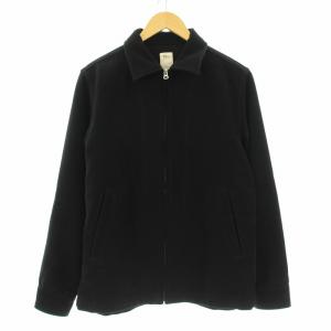 ステンカラージャケット スウィングトップ ブルゾン ジップアップ M 黒 ブラック 3020400128