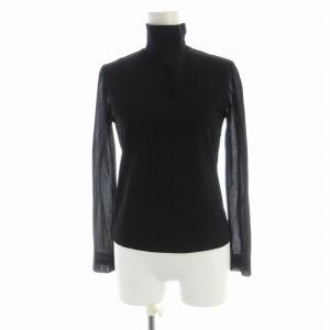 シャツ ブラウス 長袖 ハイネック 0 黒 ブラック 016-210008 /EE