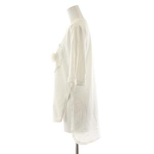 FENDI roma Tシャツ 半袖 ハートモチーフ ロゴ スパンコール フォックスファー S ホワイト FS7037A279