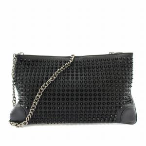Studded Loubiposh Chain Clutch Bag