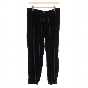 ベロアパンツ ジップフライ I44 黒 /BM