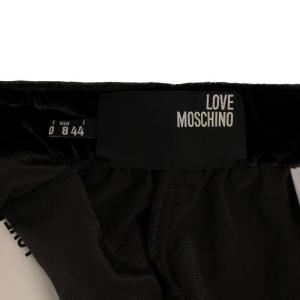 LOVE MOSCHINO ベロアパンツ ジップフライ I44 黒 /BM