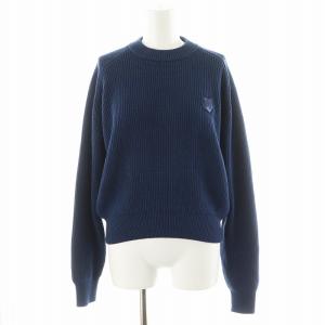 ニット セーター 長袖 ワッペン S 紺 ネイビー MW00806KT1098 /AN30