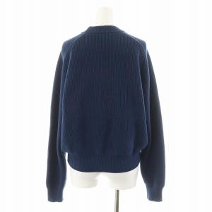 Maison Kitsuné ニット セーター 長袖 ワッペン S 紺 ネイビー MW00806KT1098 /AN30