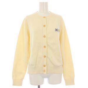 カーディガン ワッペン ニット 長袖 S 白 HU00542KT1036 /TK