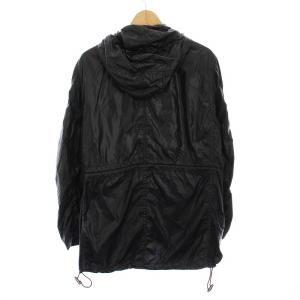 BURBERRY LONDON ナイロン パーカー ジップアップ 裏地チェック アウター 40 黒 BBN69-265-09 /YM