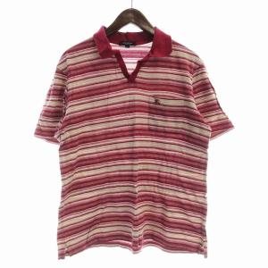 ポロシャツ 半袖 ボーダー L 赤 レッド BBV25-620-18 /EE