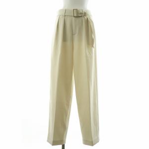 ベルト付き 2タックパンツ スラックス 2 ホワイト 153-62310  /NQ