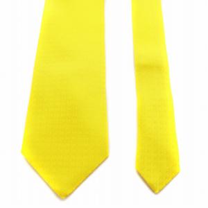 HERMES ファソネ H柄 レギュラータイ ネクタイ シルク 絹 黄 イエロー /AN8 OH
