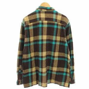 Patagonia ネルシャツ カジュアルシャツ チェック 長袖 大きいサイズ XXL 茶 ブラウン ベージュ 水色 ライトブルー