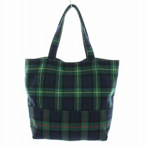 PORTER 吉田カバン トートバッグ タータンチェック柄 緑 グリーン 紺 ネイビー /YT