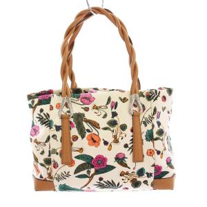 トートバッグ ハンドバッグ 花柄 ホワイト マルチカラー /YM