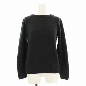 ニット セーター 長袖 ボトルネック カシミヤ 40 黒 ブラック /KU